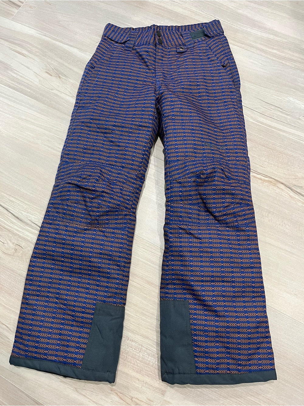 Arctix Blue and Rust Patterned Kids Snow Pants